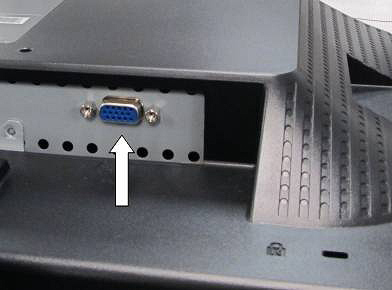 Monitor cable connection